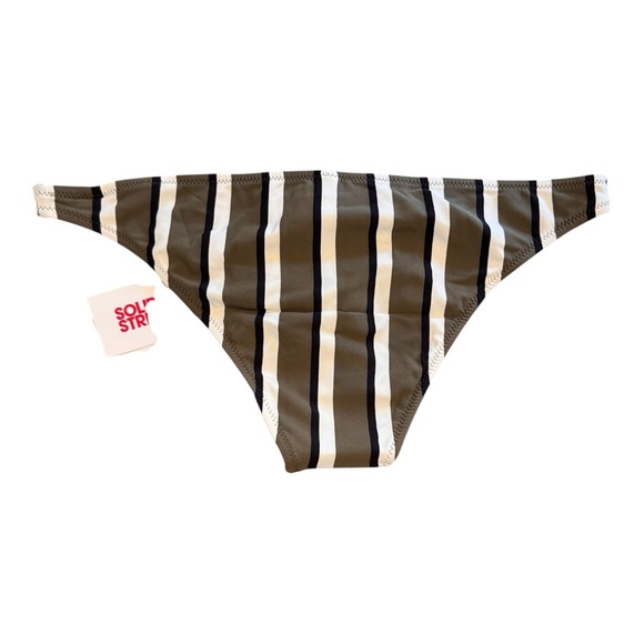 Solid & Striped Rachel Bikini Bottom in Olive, Cream & Black NWT - Picture 4 of 5